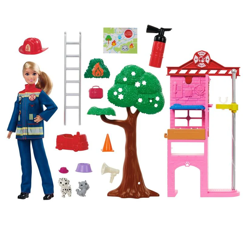 Muñeca Bombera Estacion De Bomberos Barbie - Image 2