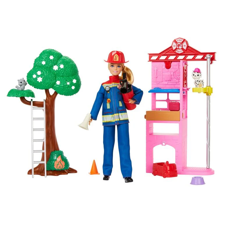 Muñeca Bombera Estacion De Bomberos Barbie - Image 3