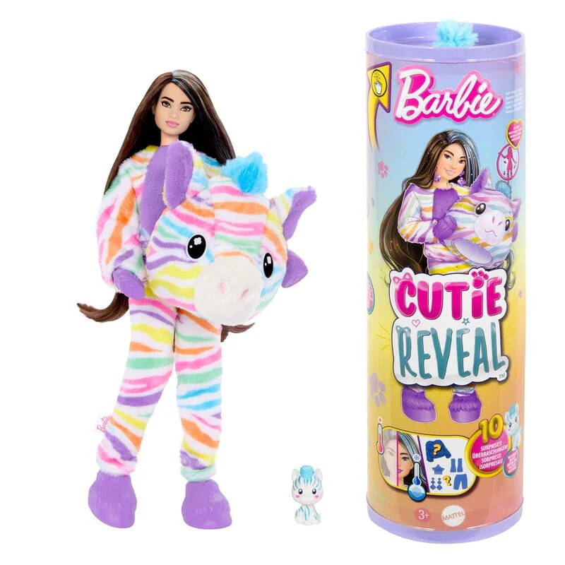 Muñeca Cutie Reveal Cebra Sueños De Colores Barbie