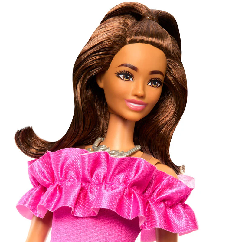 Muñeca Fashionista Vestido Rosa Volantes Surtido - Image 4