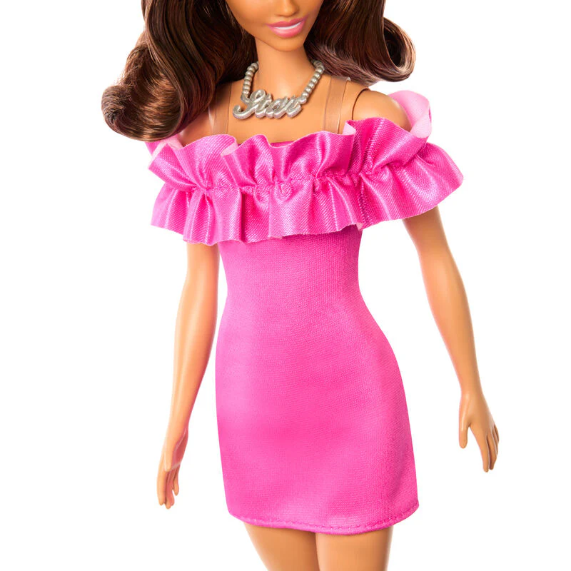 Muñeca Fashionista Vestido Rosa Volantes Surtido - Image 6