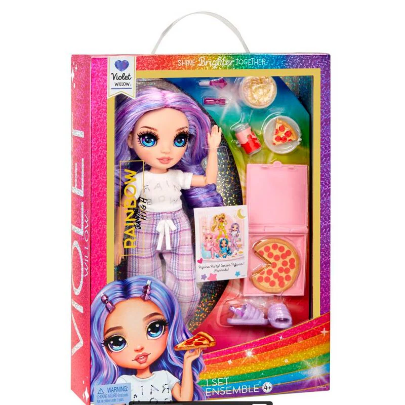 Muñeca Violet Fiesta Pijama Rainbow High 22Cm