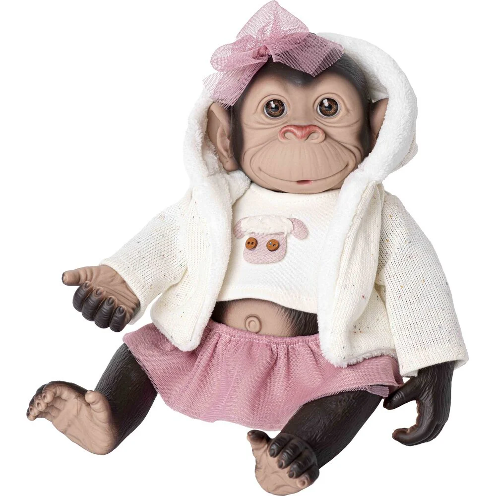Muñeco Bebe Reborn Mono Capucha Y Falda - Image 2