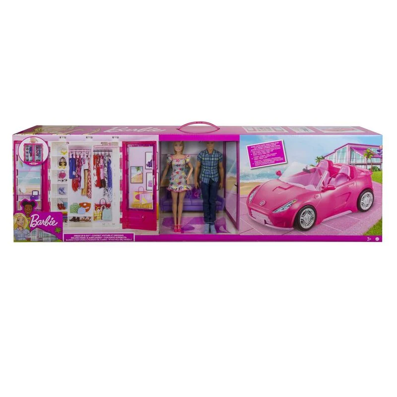 Muñecos + Armario + Descapotable Barbie