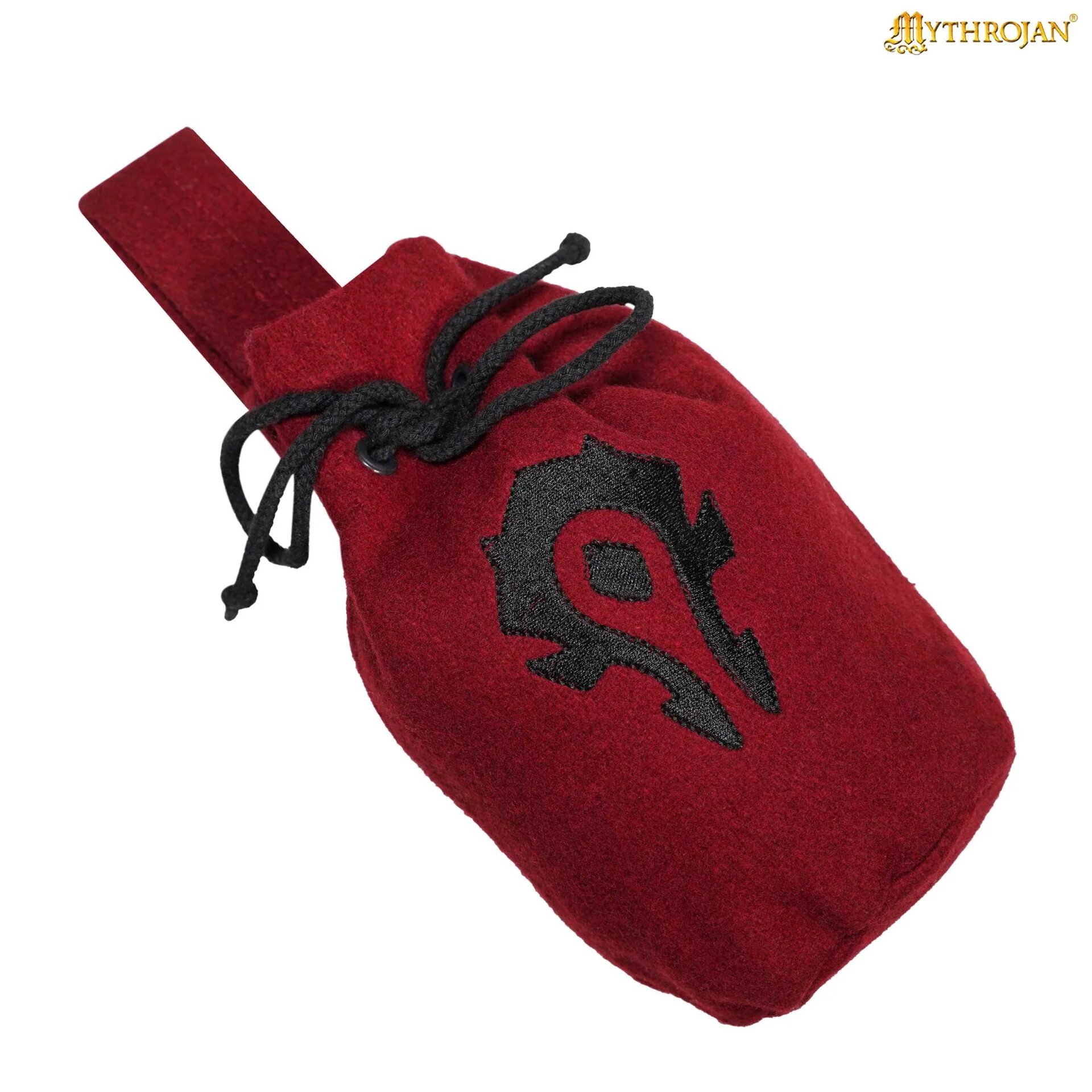 Mythrojan "for The Horde" Bolsa de Lana con Cordón para Cinturón: Accesorio para Disfraces Monedero , Granate , 8" × 6.5" - Image 5