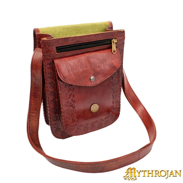 Mythrojan "sorceress From The East" Medieval Sling Bag, Granate 10" X 7" - Image 11