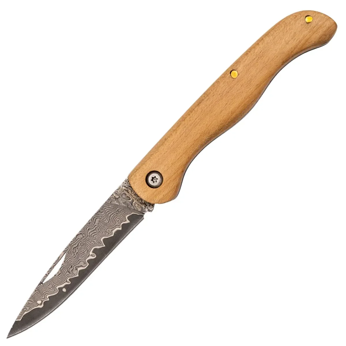 Navaja Artesanal Tramuntana de Damasco VG10 con Mango de Arce - Image 3