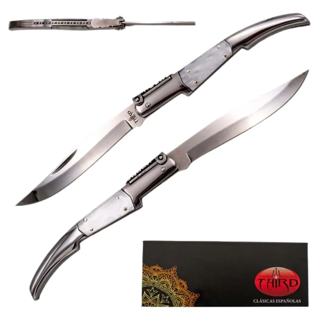 Navaja Carraca Third N49b Serie Perla Acrílico Blanco