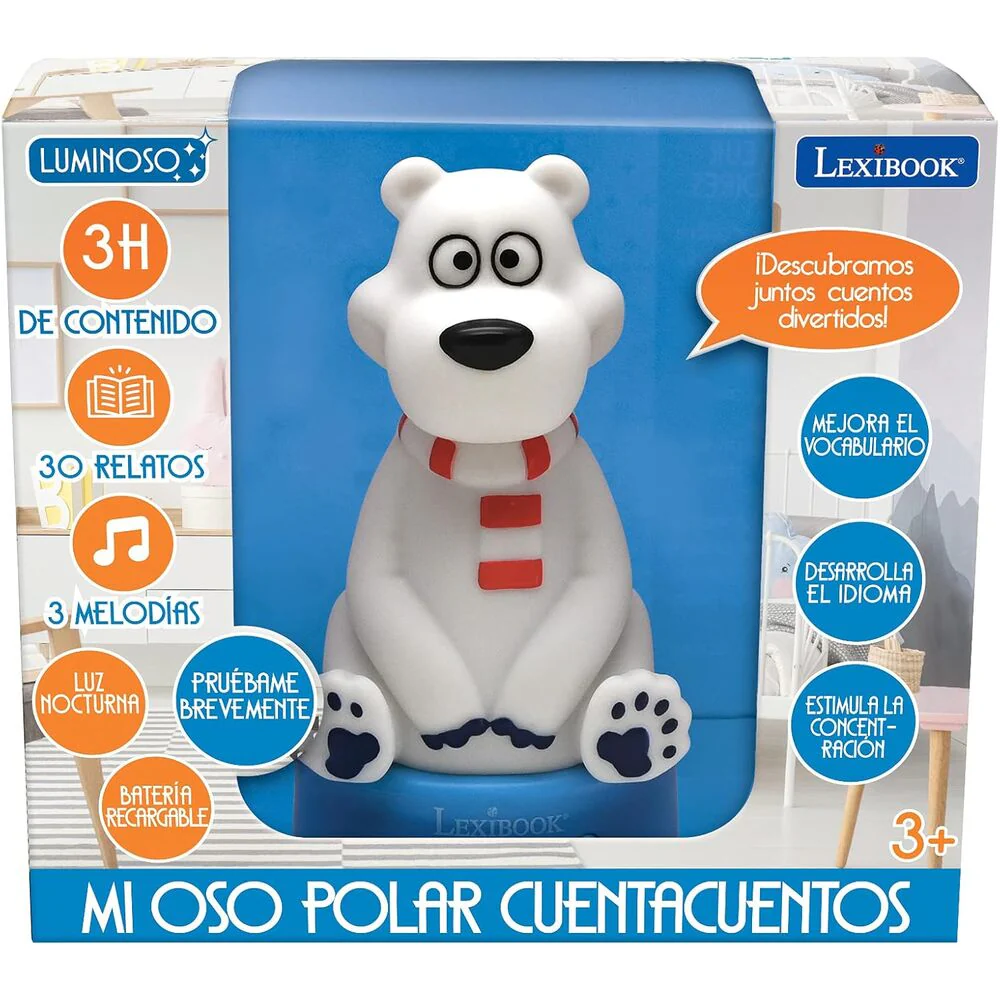 Oso 3D Luz Nocturna Contandor De Historias