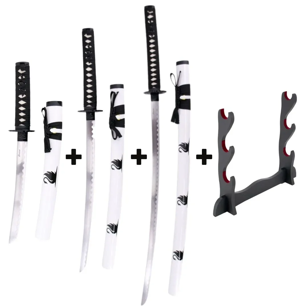 Pack de Katanas Decorativas de Acero Cisne Negro con Expositor - Image 5