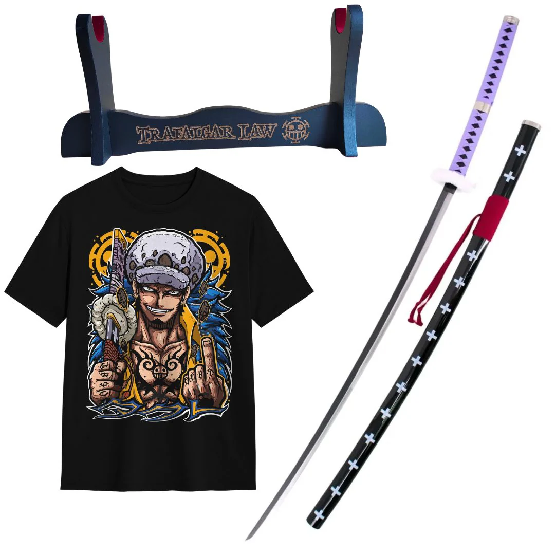 Pack Katana Bambú Trafalgar de One Piece  + Camiseta Trafalgar de Regalo - Image 2