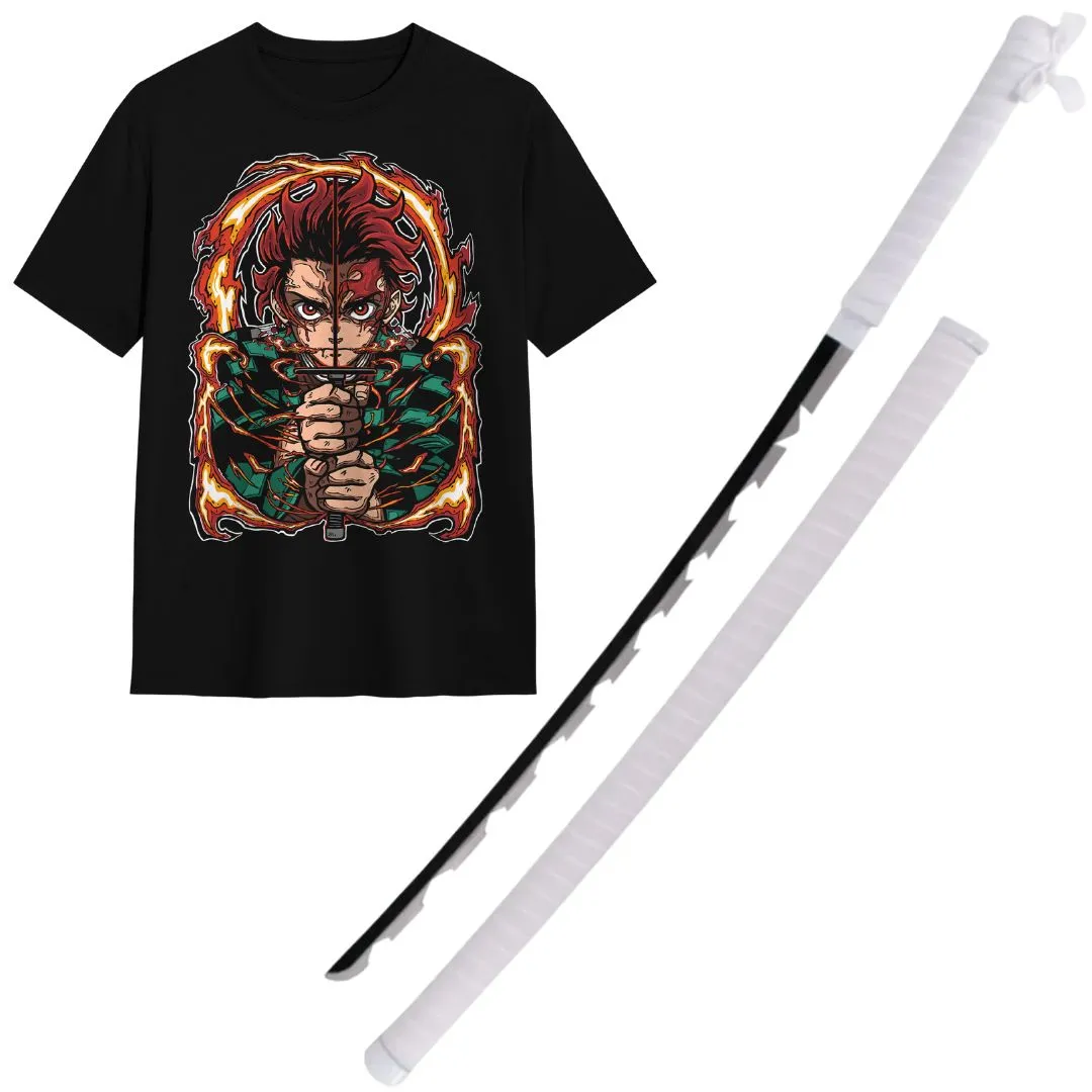 Pack Katana Decorativa de Inosuke + Camiseta Tanjiro de Regalo