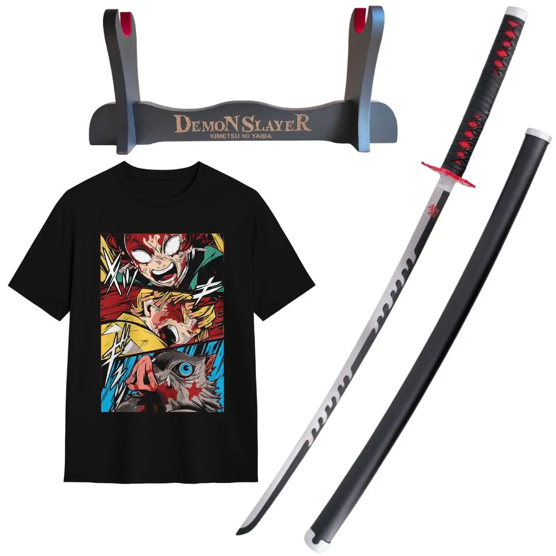 Pack Katana Decorativa de Tanjiro + Camiseta Fierce Trio de Regalo - Image 3