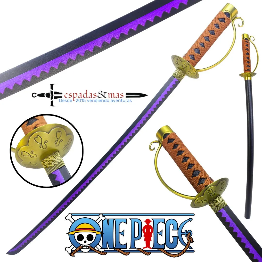 Pack Pirata One Piece: 3 espadas + Expositor - Image 2