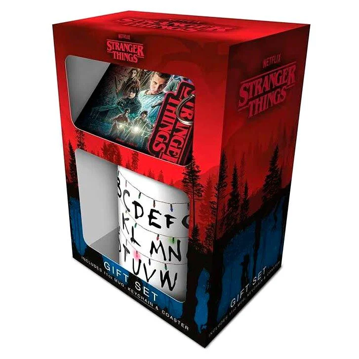 Pack Regalo Taza + Llavero + Posavasos Stranger Things