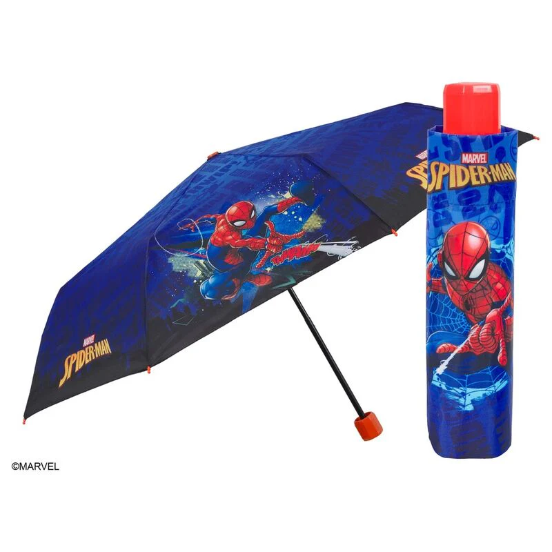 Paraguas Plegable Manual Spiderman Marvel 50Cm