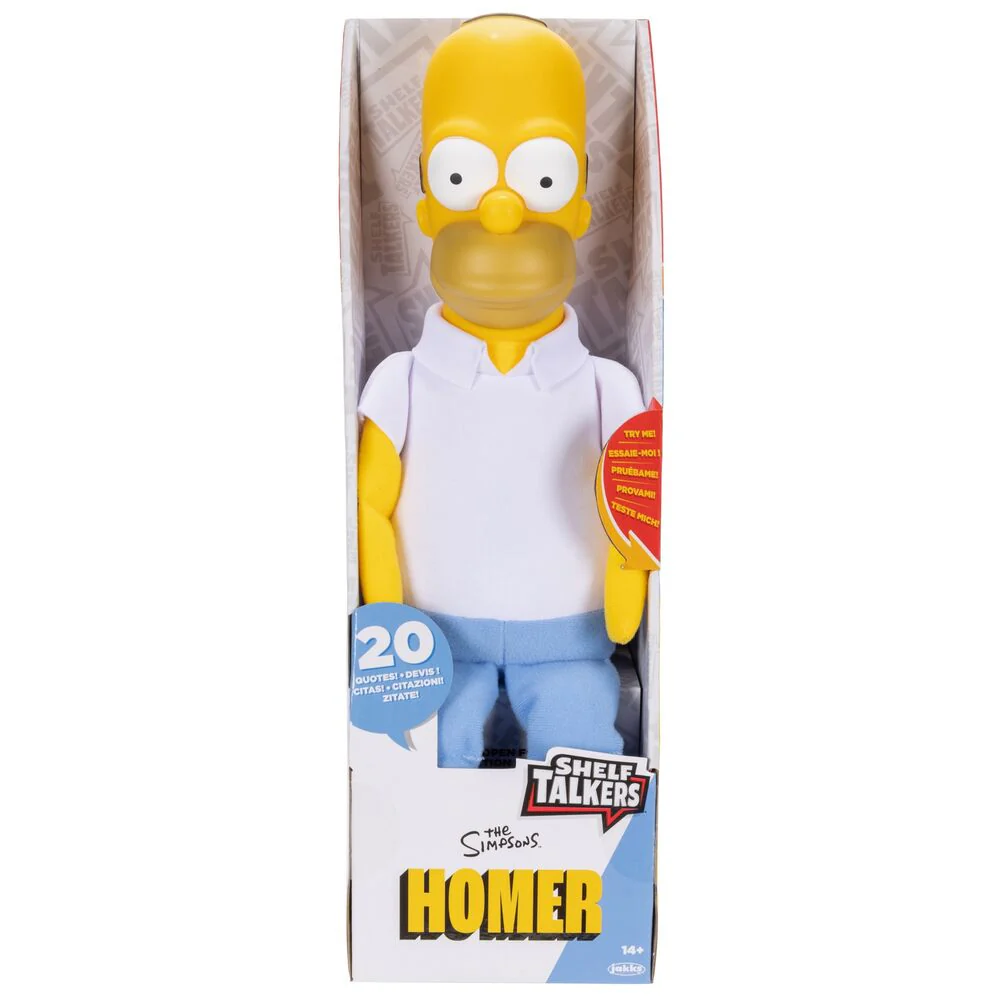 Peluche Parlante Homer Shelf Los Simpsons Ingles 33Cm
