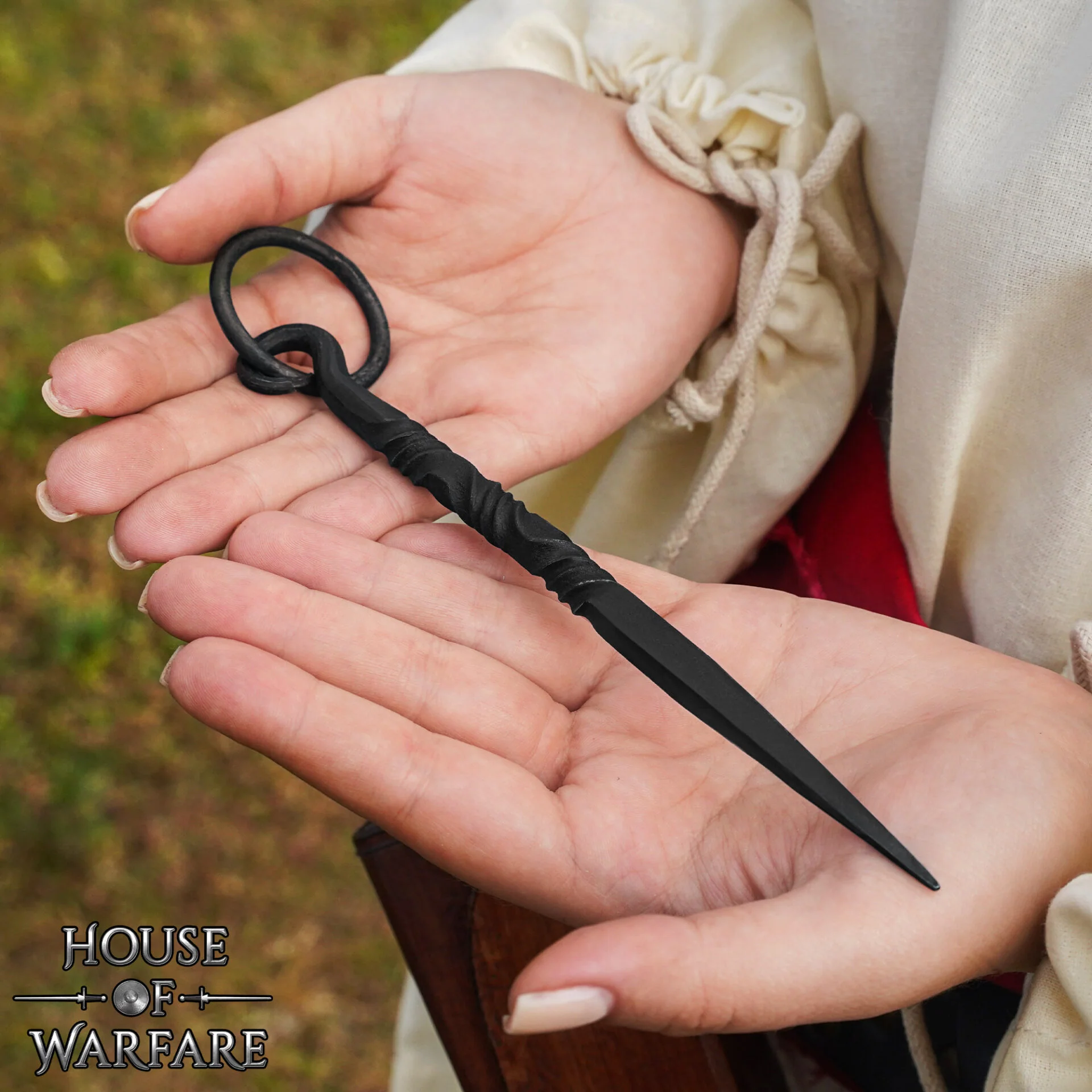 Pica Medieval de Hierro Negro Forjada a Mano - 7 Pulgadas Vikingo Herramienta de Comedor - Image 13