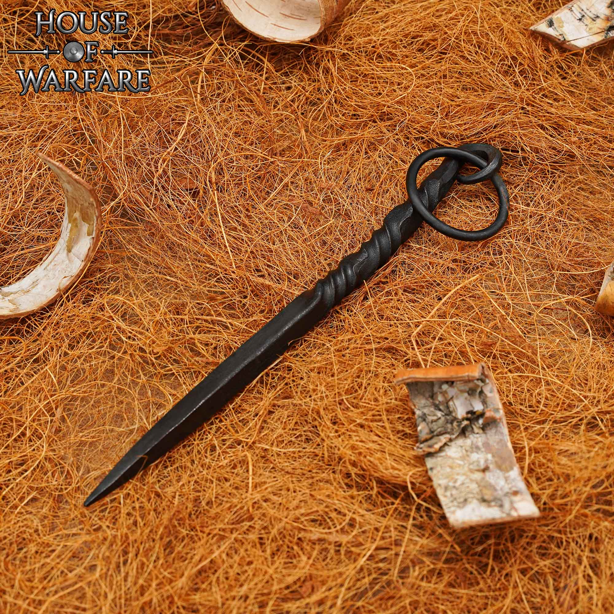 Pica Medieval de Hierro Negro Forjada a Mano - 7 Pulgadas Vikingo Herramienta de Comedor - Image 14