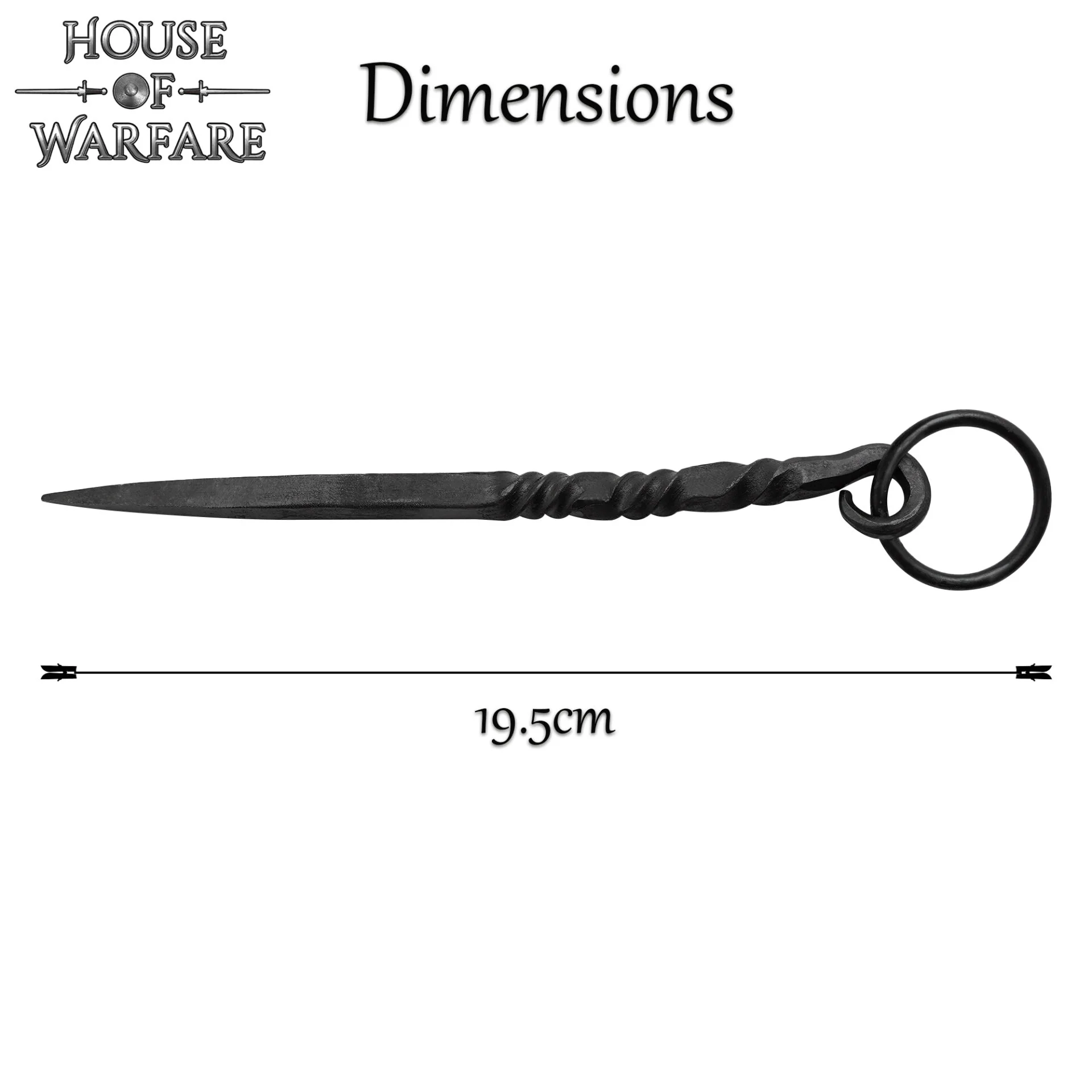 Pica Medieval de Hierro Negro Forjada a Mano - 7 Pulgadas Vikingo Herramienta de Comedor - Image 9