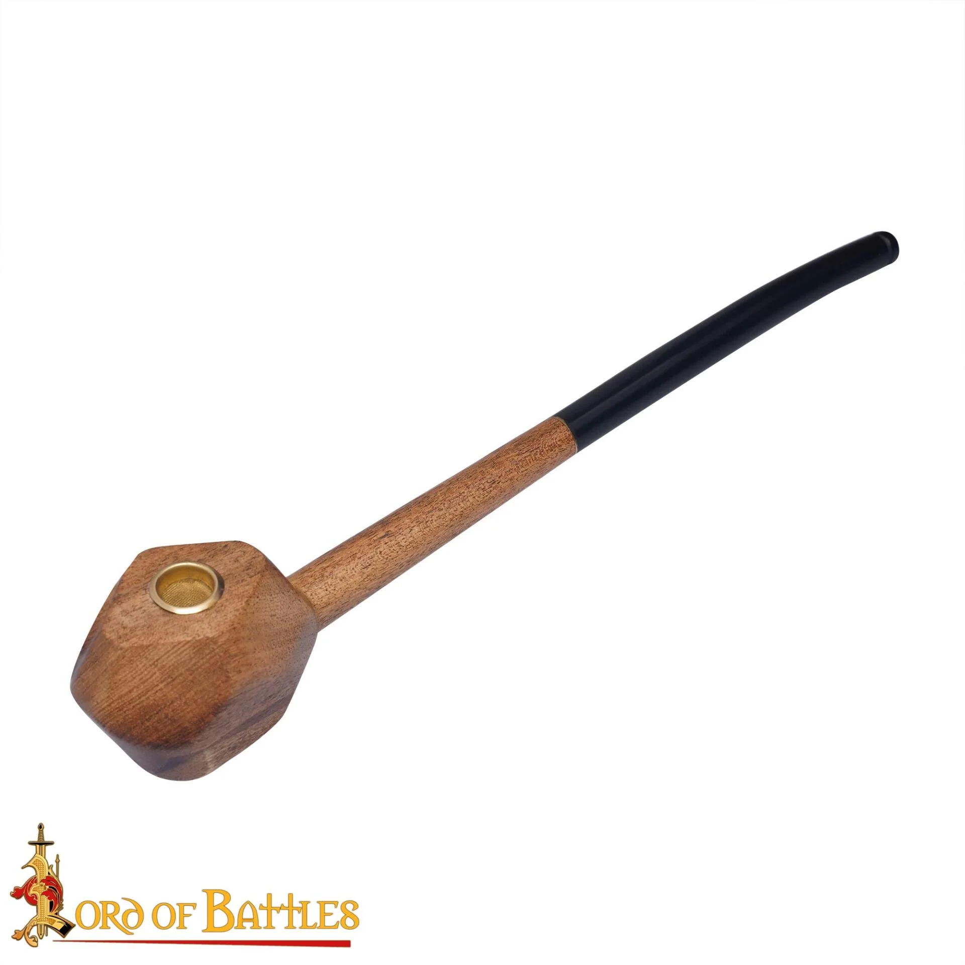 Pipa Fumar Shire - Acacia y Malla de Latón - Image 3