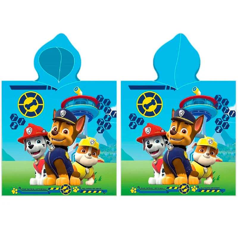 Poncho Toalla Patrulla Canina Paw Patrol Microfibra 2