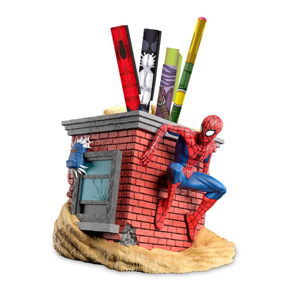 Portalapices + Lapiceros Spiderman Marvel