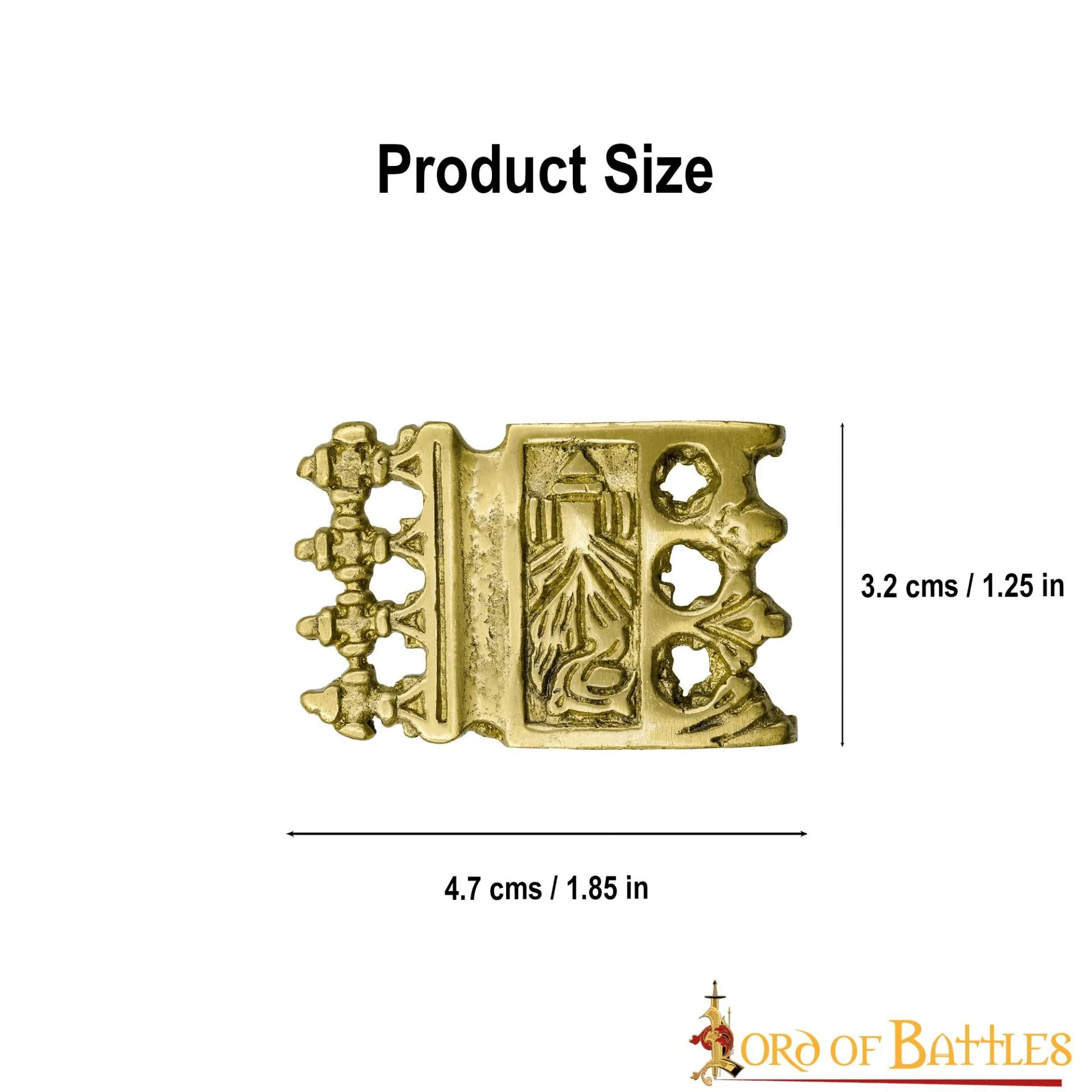 Punta de Cinturón de Latón Ornamentada Vikinga - Image 3