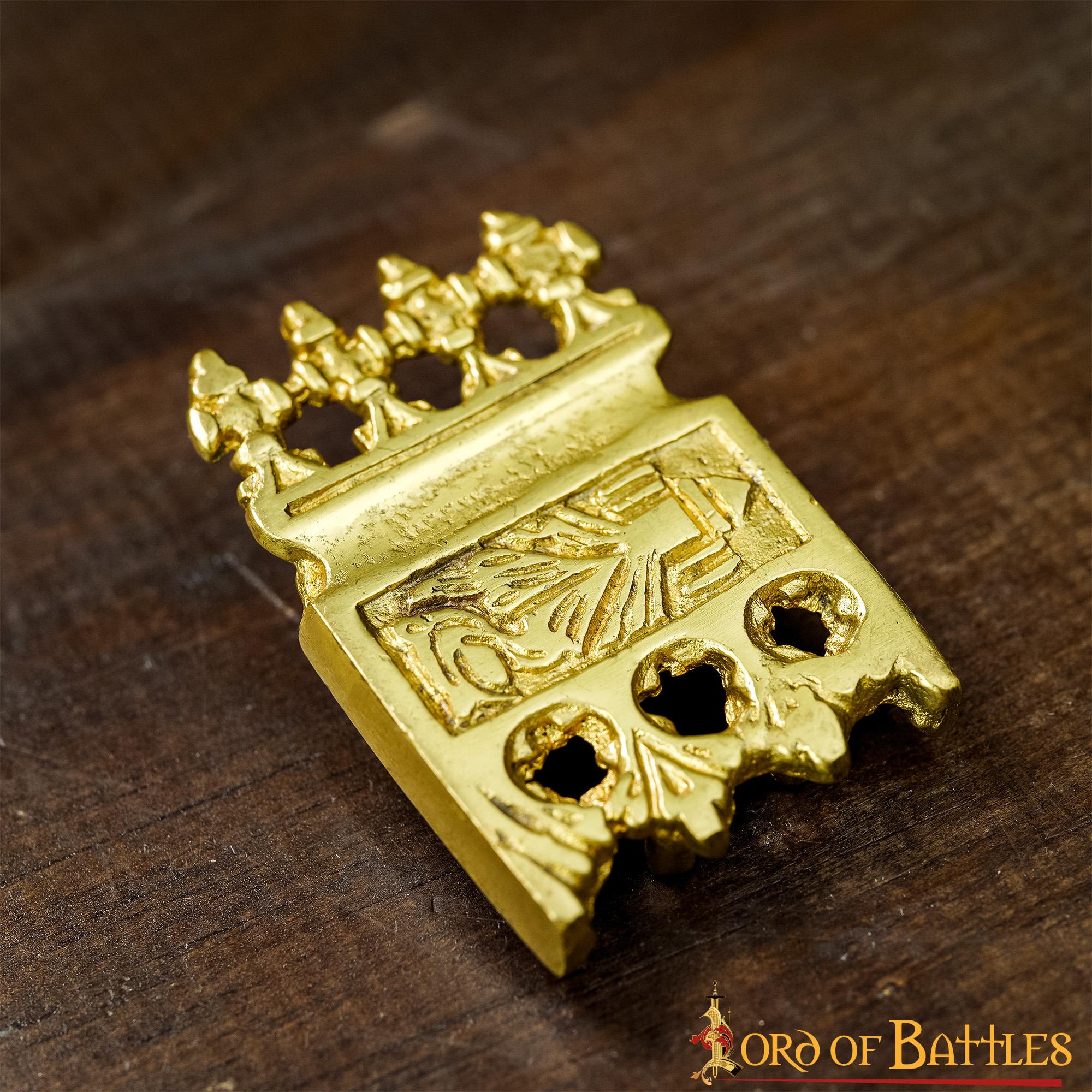 Punta de Cinturón de Latón Ornamentada Vikinga - Image 6