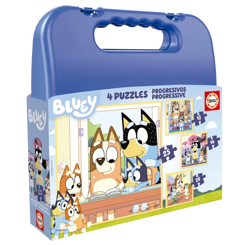 Puzzle Maleta Bluey 12-16-20-25Pzs