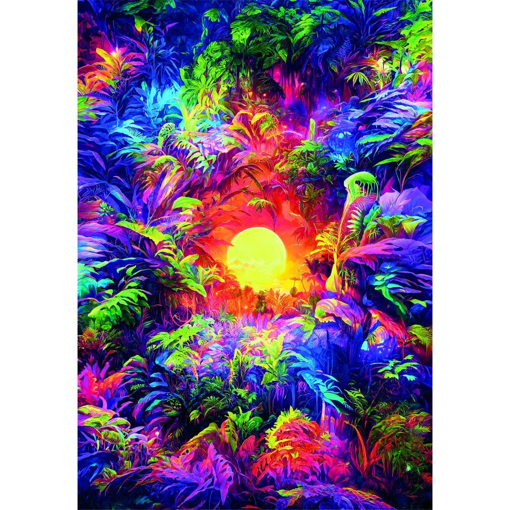 Puzzle Psychedelic Jungle Sunrise Color Boom 500Pzs - Image 2