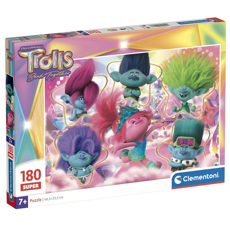 Puzzle Super Trolls 3 180Pzs
