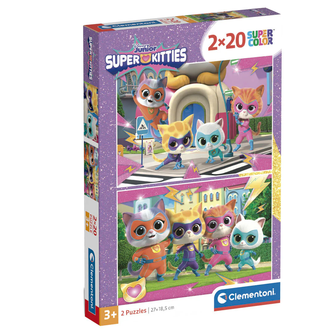 Puzzle Superkitties Disney 2X20pzs