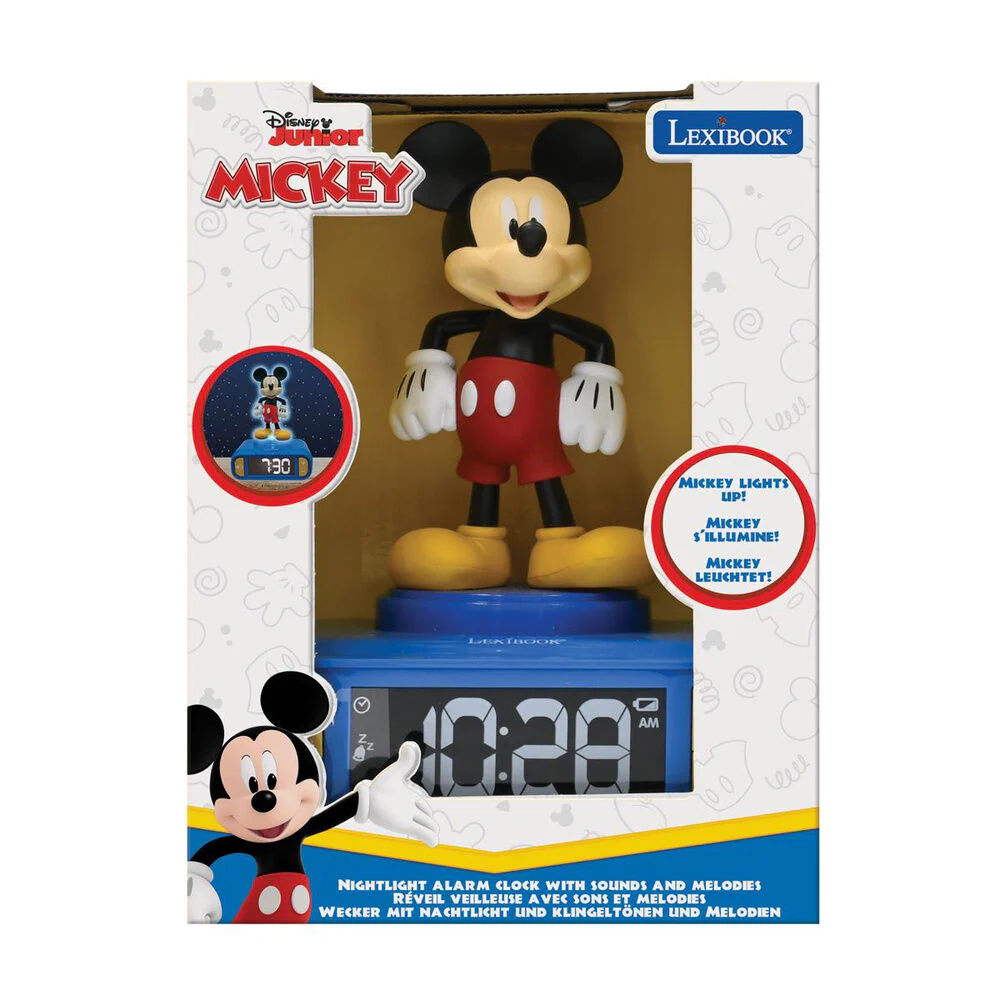 Reloj Despertador Luz Nocturna 3D Mickey Disney - Image 5