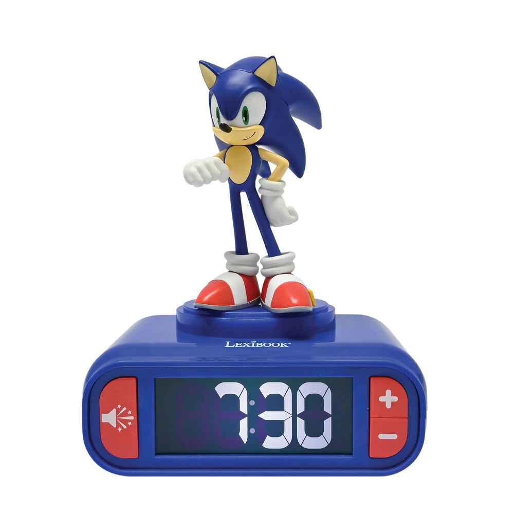 Reloj Despertador Luz Nocturna 3D Sonic The Hedgehog