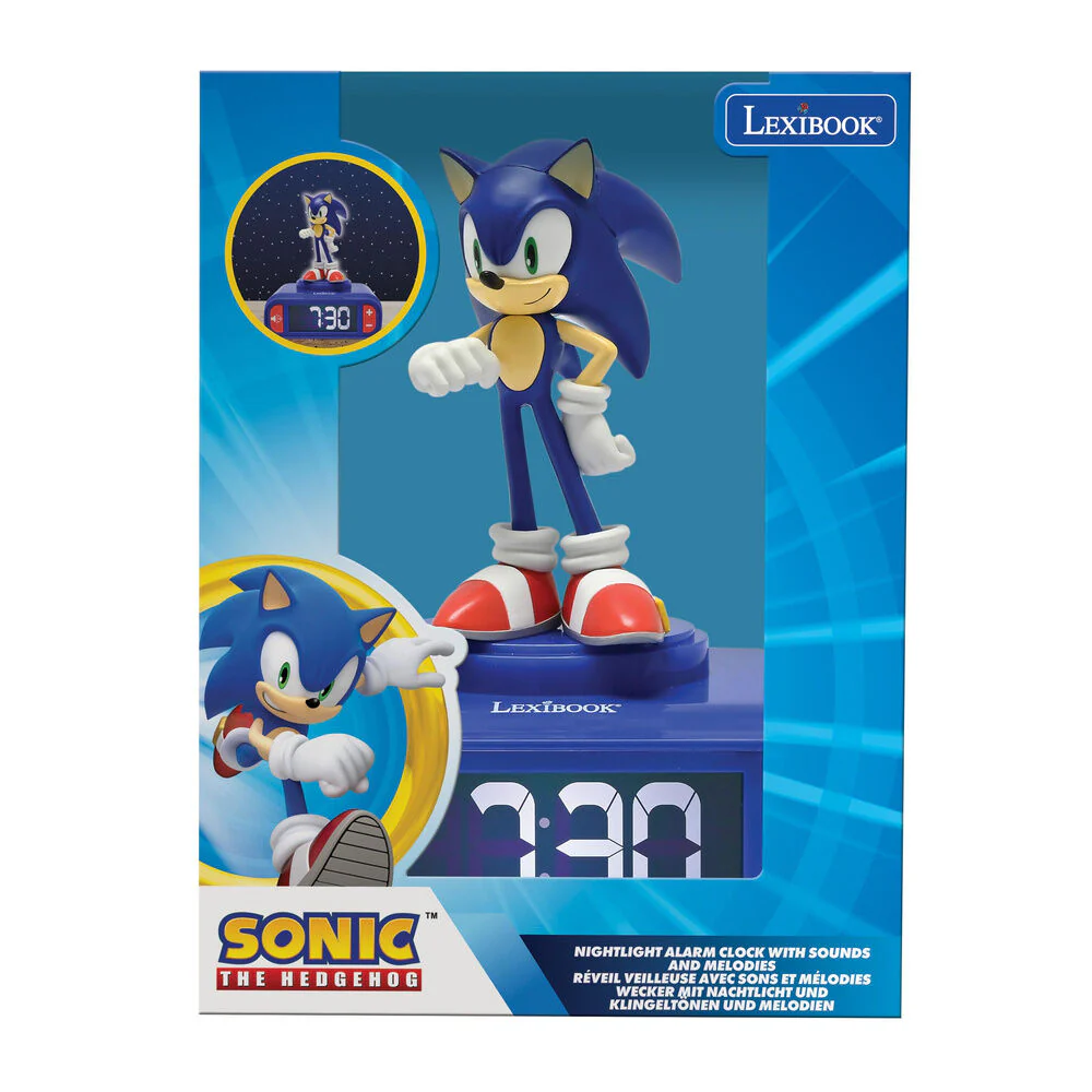 Reloj Despertador Luz Nocturna 3D Sonic The Hedgehog - Image 2