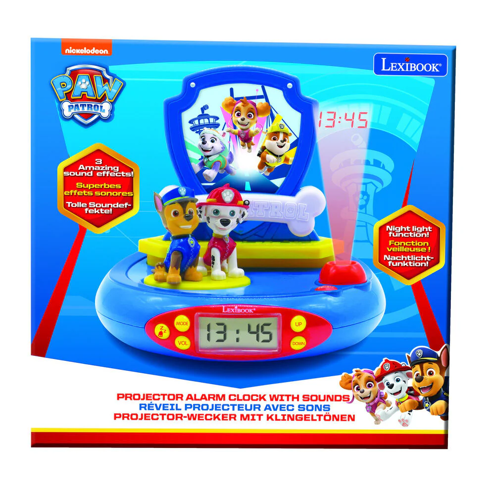 Reloj Despertador Proyector 3D Patrulla Canina Paw Patrol - Image 3