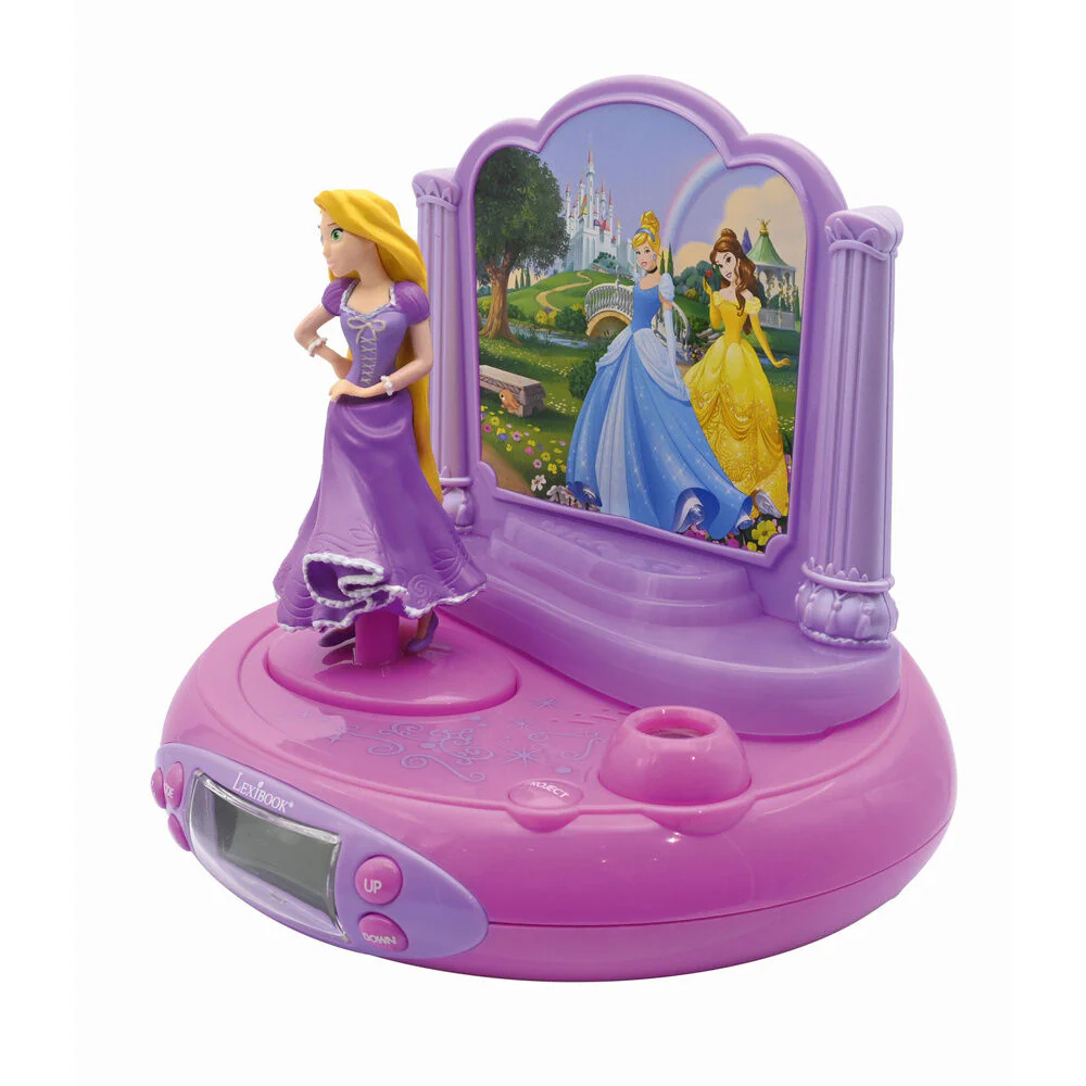 Reloj Despertador Proyector 3D Rapunzel Princesas Disney - Image 2