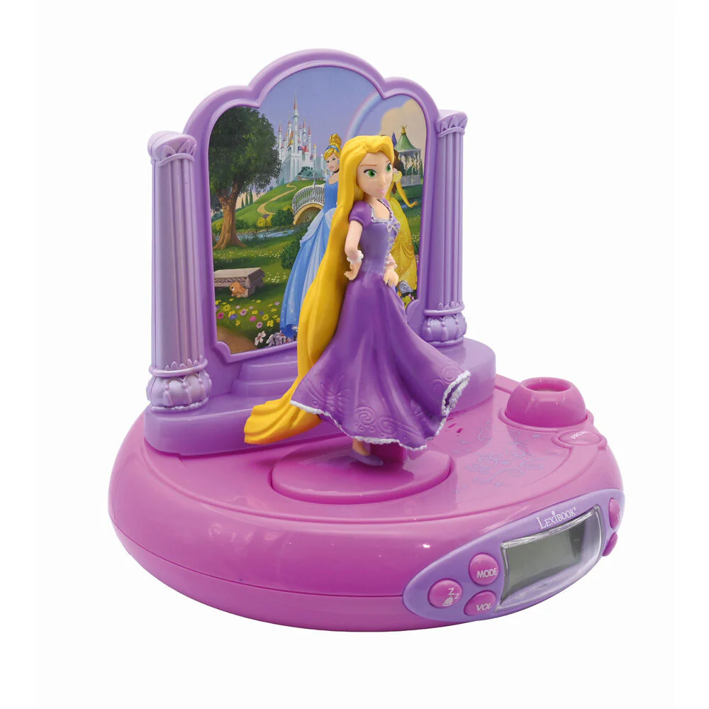 Reloj Despertador Proyector 3D Rapunzel Princesas Disney - Image 5
