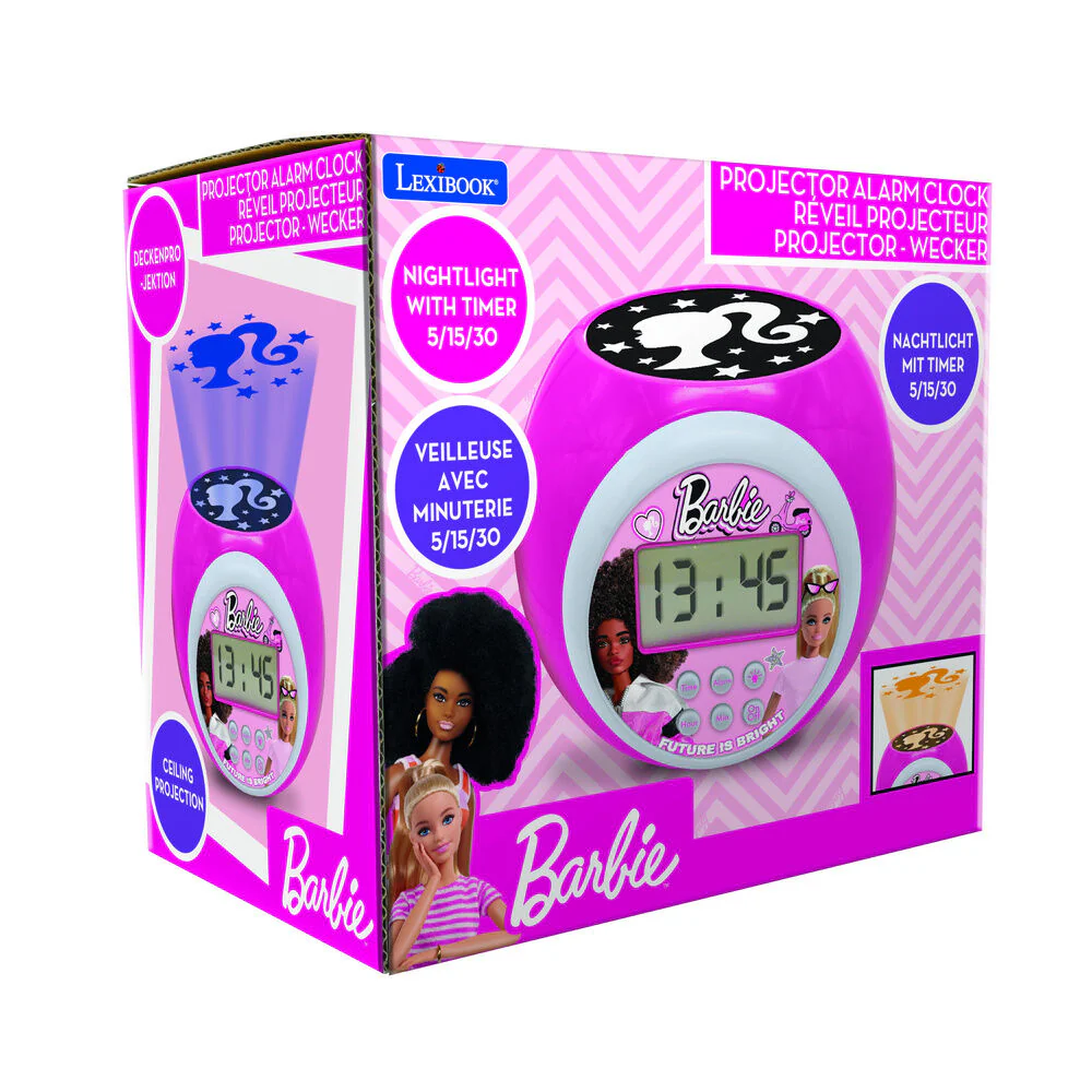 Reloj Despertador Proyector Barbie - Image 4