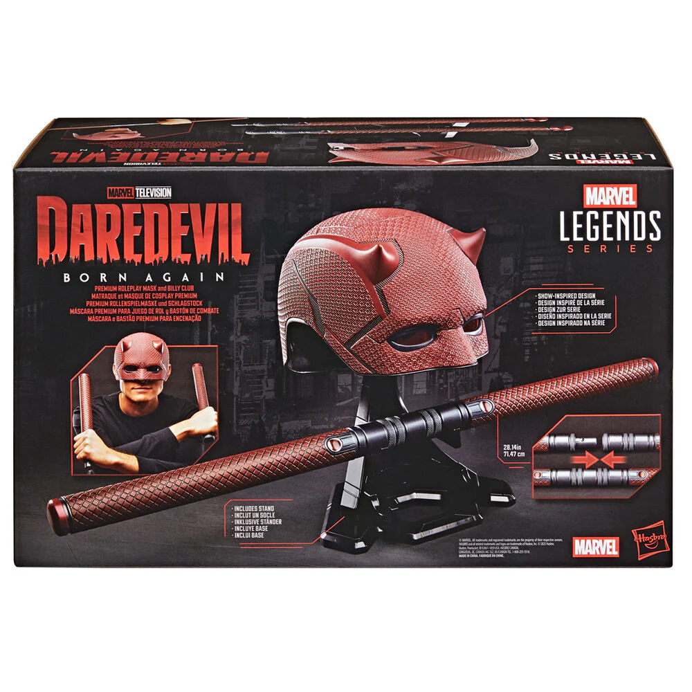 Replica Mascara + Baston De Combate Born Again Daredevil Marvel Legends Series