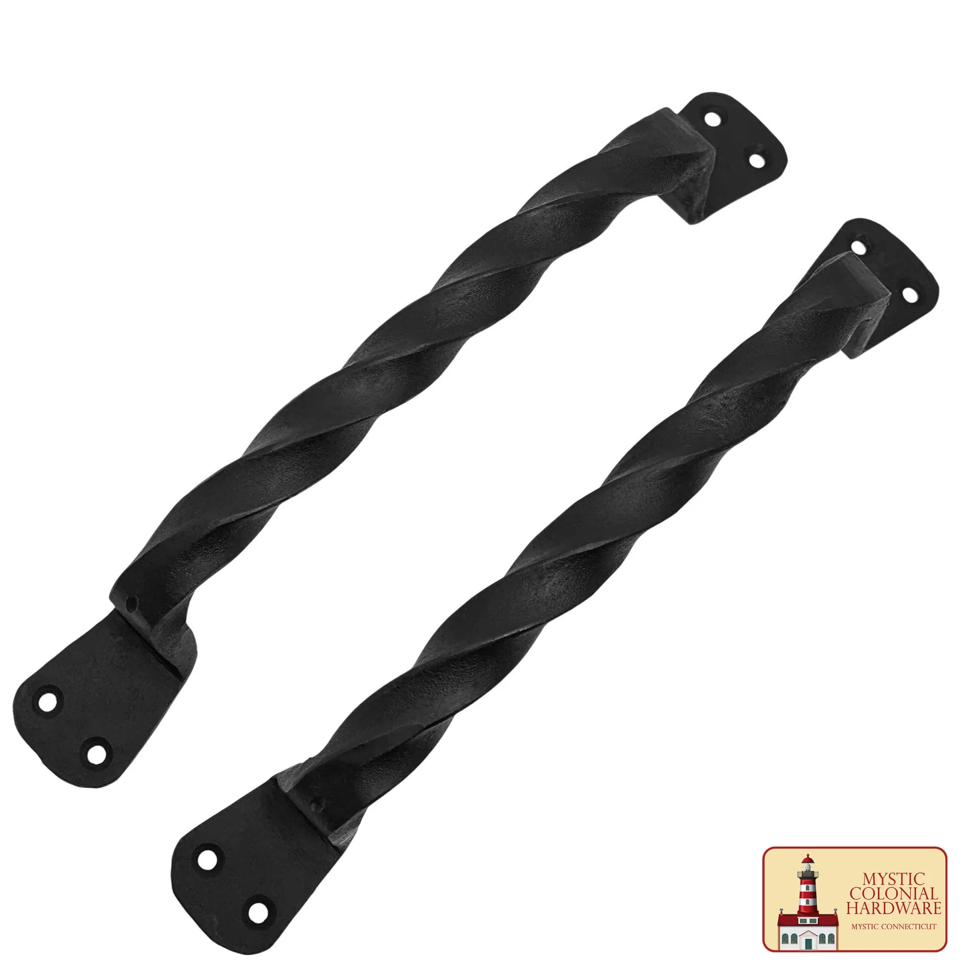 Rústico Retorcido Manija de la Puerta de Hierro Forjado a Mano Tirones de la Puerta: Ideal para la Puerta, Puerta del Cobertizo, Ventana, Cerca, Garaje, 23cm