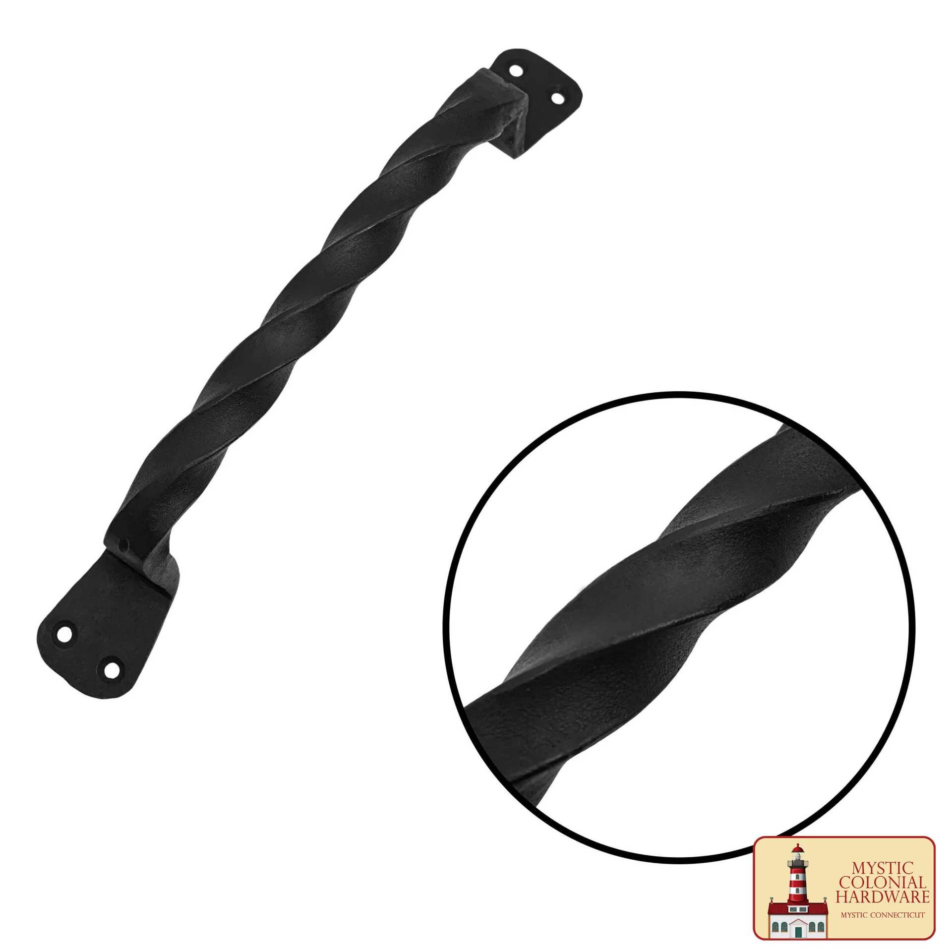 Rústico Retorcido Manija de la Puerta de Hierro Forjado a Mano Tirones de la Puerta: Ideal para la Puerta, Puerta del Cobertizo, Ventana, Cerca, Garaje, 23cm - Image 4