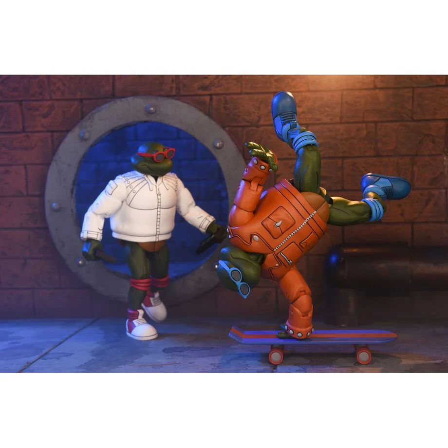 Set 2 Figuras Punk Leonardo And Punk Raphael Teenage Mutant Tortugas Ninja 18Cm - Image 3