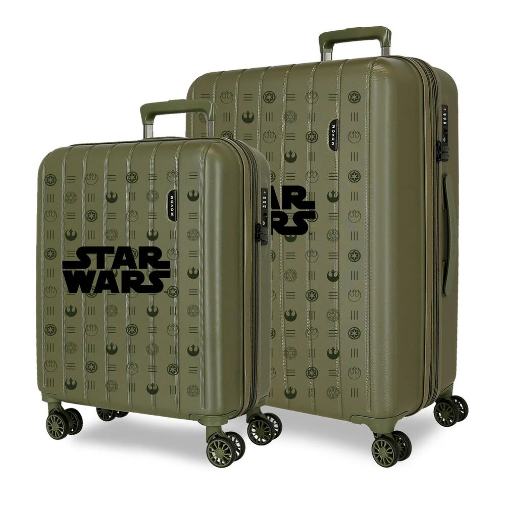 Set 2 Maletas Trolley Abs Green Star Wars 55/65Cm
