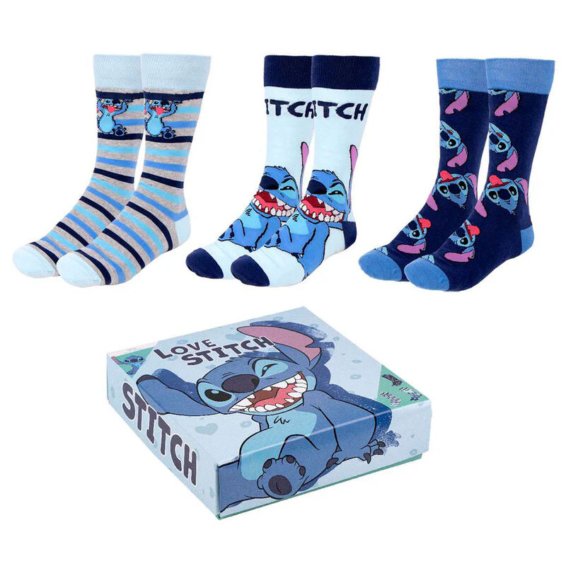 Set 3 Calcetines Stitch Disney Adulto 2