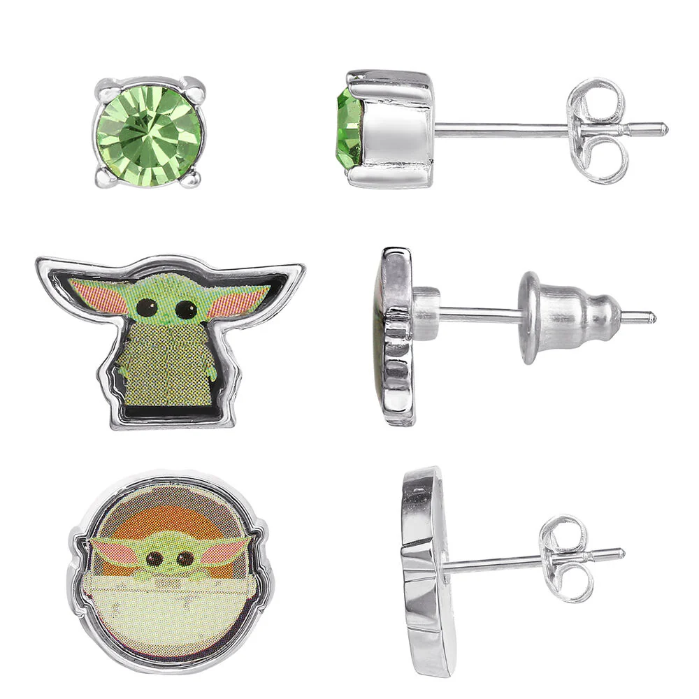 Set 3 Pares De Pendientes Baby Yoda Star Wars - Image 3