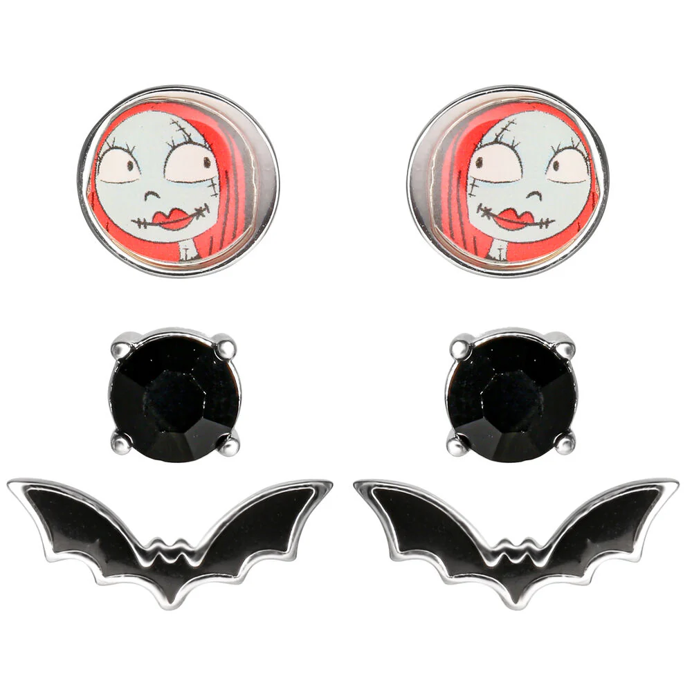 Set 3 Pares De Pendientes Pesadilla Antes De Navidad Disney