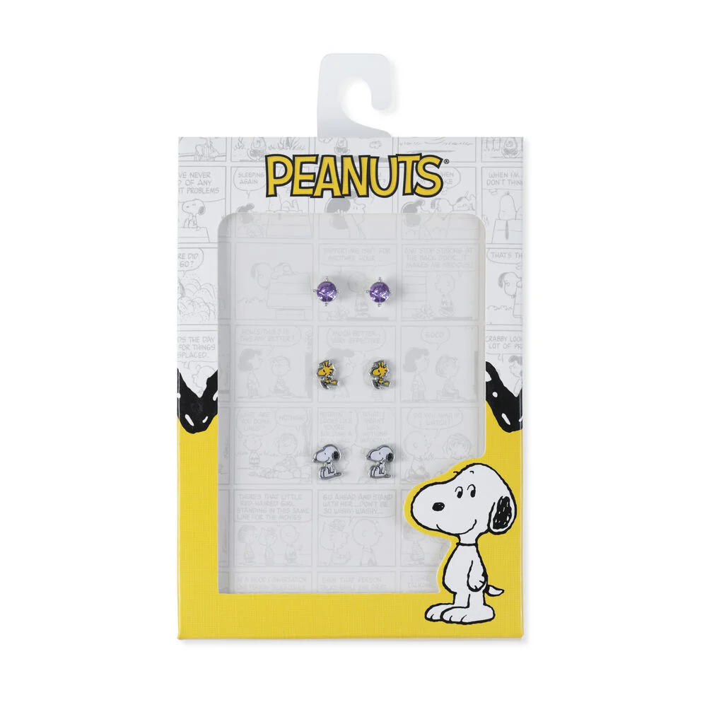 Set 3 Pares De Pendientes Snoopy - Image 2