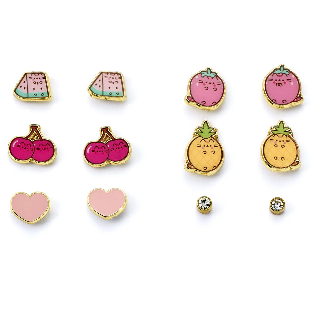 Set 6 Pares Pendientes Pusheen - Image 2